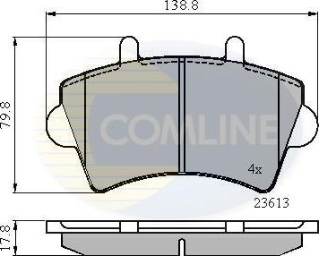 Comline CBP01035 - Bremžu uzliku kompl., Disku bremzes autospares.lv