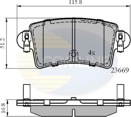 Comline CBP01036 - Bremžu uzliku kompl., Disku bremzes www.autospares.lv