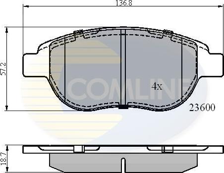 Comline CBP01038 - Brake Pad Set, disc brake www.autospares.lv