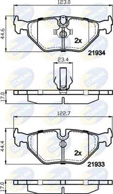 Comline CBP01024 - Bremžu uzliku kompl., Disku bremzes autospares.lv