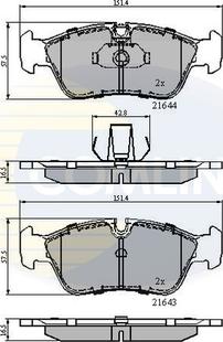 Comline CBP01023 - Bremžu uzliku kompl., Disku bremzes autospares.lv