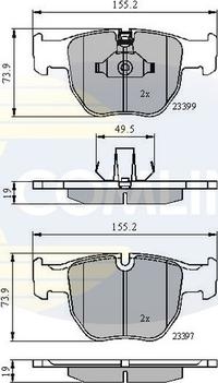 Comline CBP01157 - Bremžu uzliku kompl., Disku bremzes www.autospares.lv