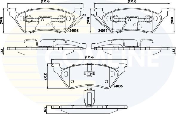 Comline CBP01164 - Bremžu uzliku kompl., Disku bremzes autospares.lv