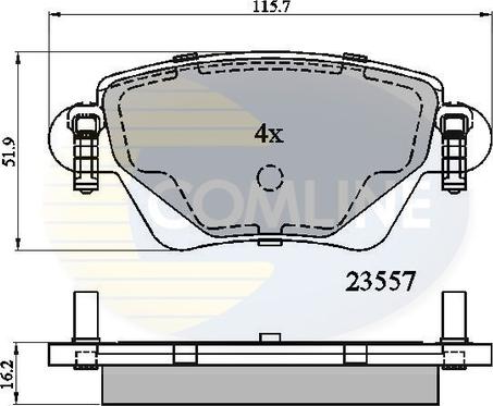 Comline CBP01114 - Тормозные колодки, дисковые, комплект www.autospares.lv