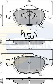 Comline CBP01116 - Bremžu uzliku kompl., Disku bremzes autospares.lv