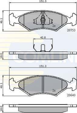 Comline CBP0118 - Bremžu uzliku kompl., Disku bremzes autospares.lv