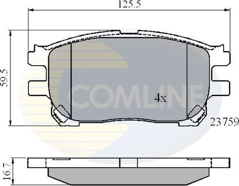 Comline CBP01139 - Bremžu uzliku kompl., Disku bremzes autospares.lv