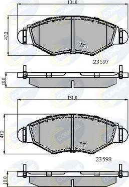 Comline CBP01131 - Bremžu uzliku kompl., Disku bremzes www.autospares.lv