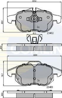 Comline CBP01137 - Тормозные колодки, дисковые, комплект www.autospares.lv