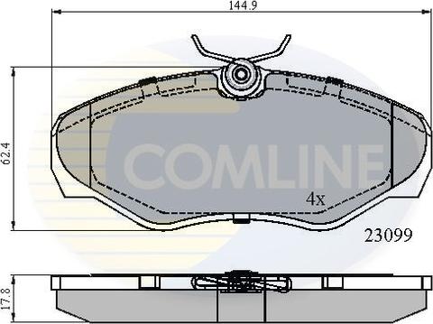 Comline CBP01127 - Bremžu uzliku kompl., Disku bremzes autospares.lv