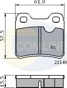 Comline CBP0117 - Bremžu uzliku kompl., Disku bremzes autospares.lv