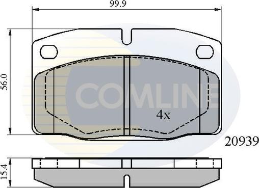 Comline CBP0135 - Bremžu uzliku kompl., Disku bremzes autospares.lv