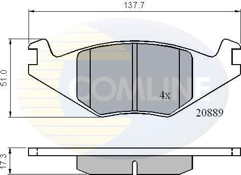 Comline CBP0136 - Тормозные колодки, дисковые, комплект www.autospares.lv