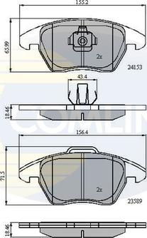 Comline CBP01308 - Bremžu uzliku kompl., Disku bremzes www.autospares.lv