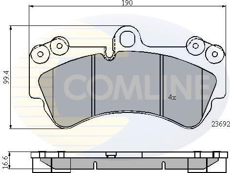 Comline CBP01314 - Bremžu uzliku kompl., Disku bremzes www.autospares.lv