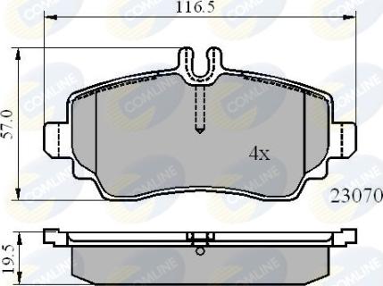 Comline CBP01318 - Bremžu uzliku kompl., Disku bremzes autospares.lv