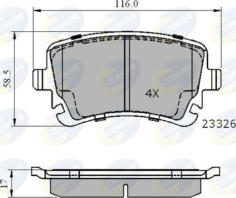 Comline CBP01313 - Тормозные колодки, дисковые, комплект www.autospares.lv