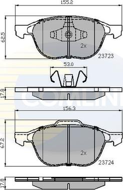 Comline CBP01323 - Тормозные колодки, дисковые, комплект www.autospares.lv