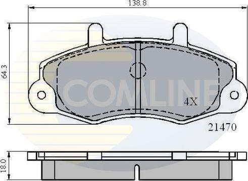 Comline CBP0132 - Bremžu uzliku kompl., Disku bremzes www.autospares.lv