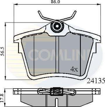 Comline CBP01252 - Brake Pad Set, disc brake www.autospares.lv