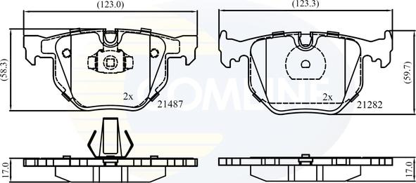 Comline CBP01205 - Bremžu uzliku kompl., Disku bremzes www.autospares.lv