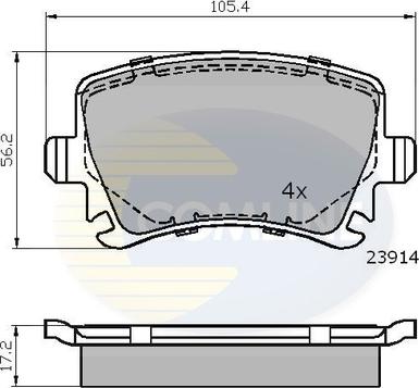 Comline CBP01284 - Bremžu uzliku kompl., Disku bremzes autospares.lv