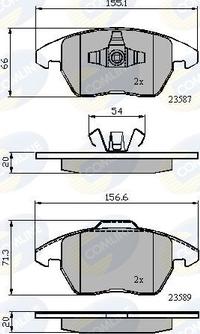 Comline CBP01224 - Bremžu uzliku kompl., Disku bremzes www.autospares.lv