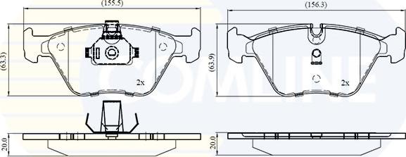 Comline CBP01744 - Тормозные колодки, дисковые, комплект www.autospares.lv