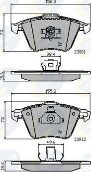 Comline CBP01752 - Bremžu uzliku kompl., Disku bremzes autospares.lv