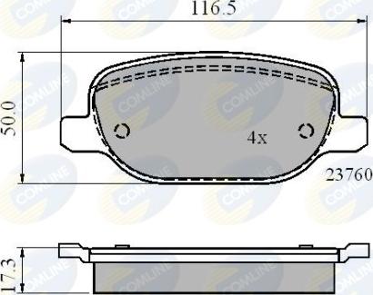 Comline CBP01769 - Тормозные колодки, дисковые, комплект www.autospares.lv