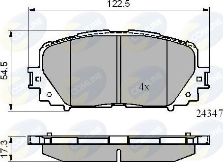 Comline CBP01767 - Bremžu uzliku kompl., Disku bremzes autospares.lv