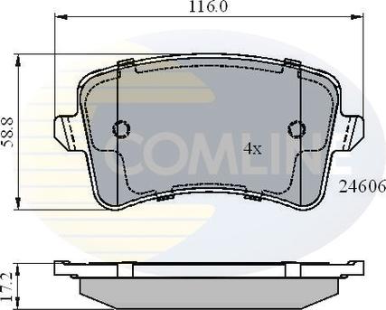 Comline CBP01709 - Bremžu uzliku kompl., Disku bremzes autospares.lv