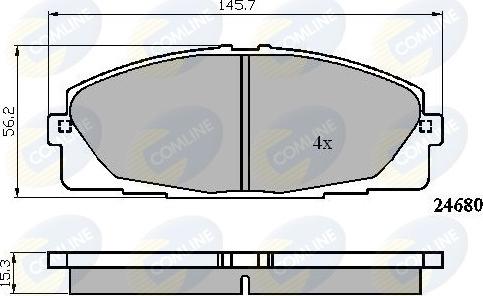 Comline CBP01706 - Bremžu uzliku kompl., Disku bremzes autospares.lv