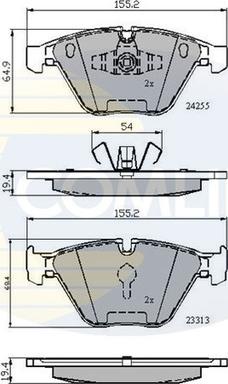 Comline CBP01700 - Brake Pad Set, disc brake www.autospares.lv