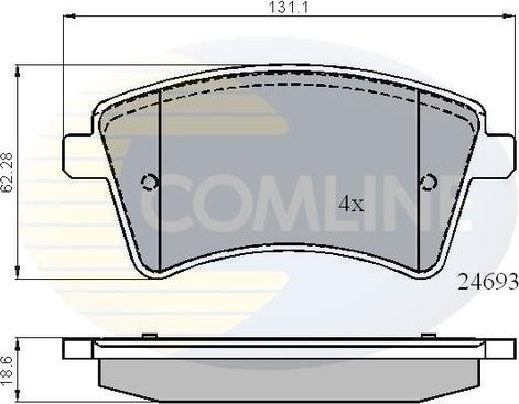 Comline CBP01707 - Bremžu uzliku kompl., Disku bremzes www.autospares.lv