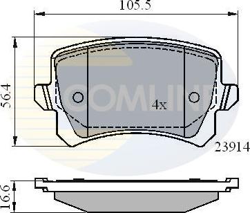 Comline CBP01712 - Bremžu uzliku kompl., Disku bremzes autospares.lv