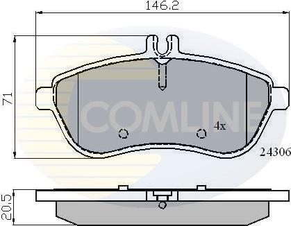 Comline CBP01786 - Bremžu uzliku kompl., Disku bremzes autospares.lv