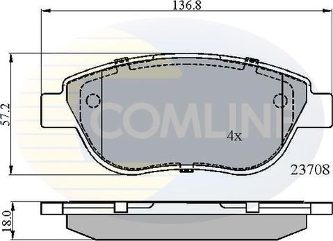 Comline CBP01783 - Тормозные колодки, дисковые, комплект www.autospares.lv