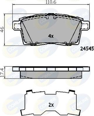 Comline CBP01731 - Bremžu uzliku kompl., Disku bremzes autospares.lv