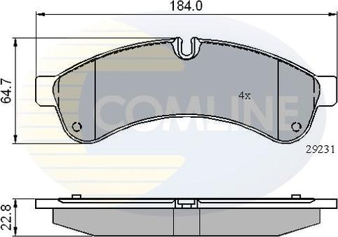 Comline CBP01727 - Тормозные колодки, дисковые, комплект www.autospares.lv