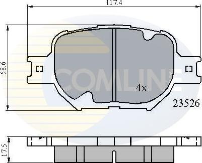 Comline CBP0896 - Bremžu uzliku kompl., Disku bremzes www.autospares.lv