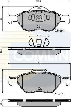 Comline CBP0891 - Bremžu uzliku kompl., Disku bremzes autospares.lv