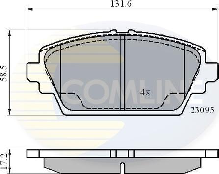 Comline CBP0802 - Bremžu uzliku kompl., Disku bremzes autospares.lv