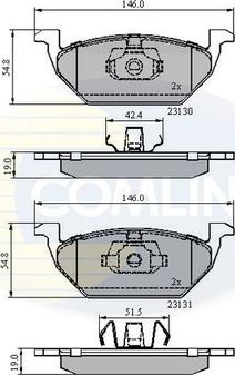 Comline CBP0889 - Bremžu uzliku kompl., Disku bremzes www.autospares.lv