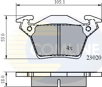 Comline CBP0888 - Bremžu uzliku kompl., Disku bremzes autospares.lv