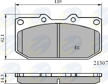 Comline CBP0829 - Bremžu uzliku kompl., Disku bremzes www.autospares.lv