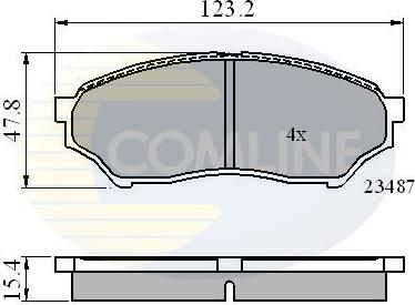 Comline CBP0826 - Bremžu uzliku kompl., Disku bremzes www.autospares.lv