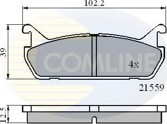 Comline CBP0875 - Bremžu uzliku kompl., Disku bremzes autospares.lv