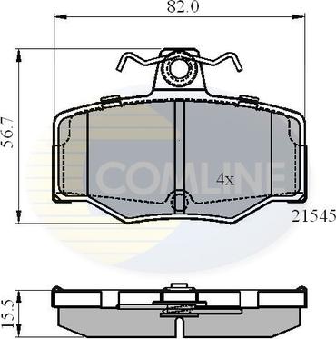 Comline CBP0878 - Bremžu uzliku kompl., Disku bremzes www.autospares.lv