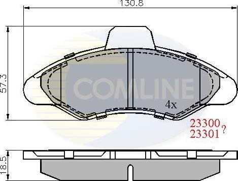 Comline CBP0393 - Bremžu uzliku kompl., Disku bremzes www.autospares.lv